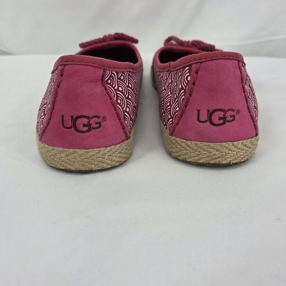 Ugg Australia Syleste Scallop Women's Pink Patterned Espadrilles Sz 8 - Picture 6 of 9